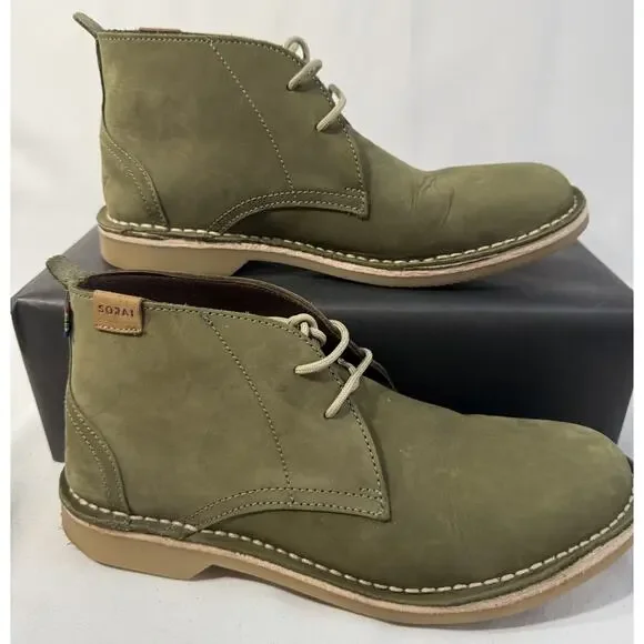 Veldskoen SORAI Leather Chukka Boots Olive Green Safari Rhino Design M10 W11.5 - Picture 2 of 10